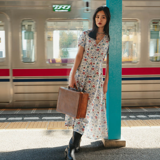 Sendero Darcy Dress in White Floral