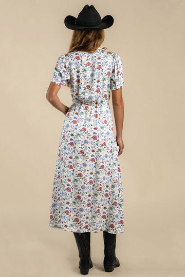 Sendero Darcy Dress in White Floral