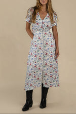 Sendero Darcy Dress in White Floral SPCR124F11B womens western floral dress at Boltranchstore.com free shipping