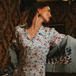 Sendero La Dahlia Dress in White Floral womens western floral dress at Boltranchstore.com free shipping ballerina farm clothing utah