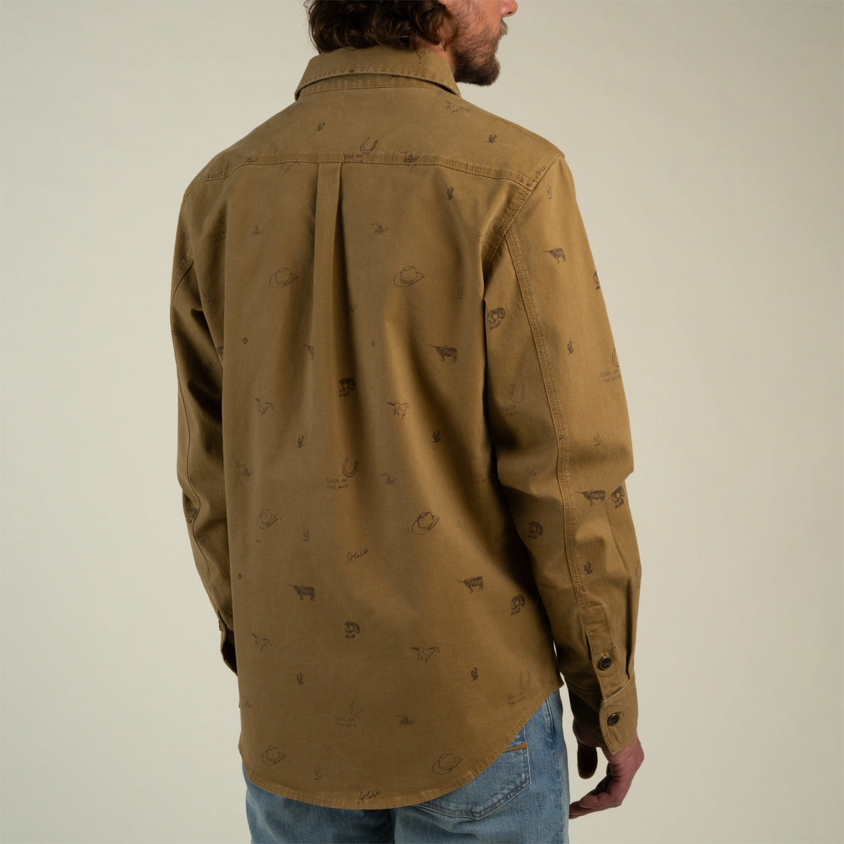 Sendero Buckaroo Long Sleeve Shirt Saddle Brown earthy brown color that pairs with denim and boots western fashion