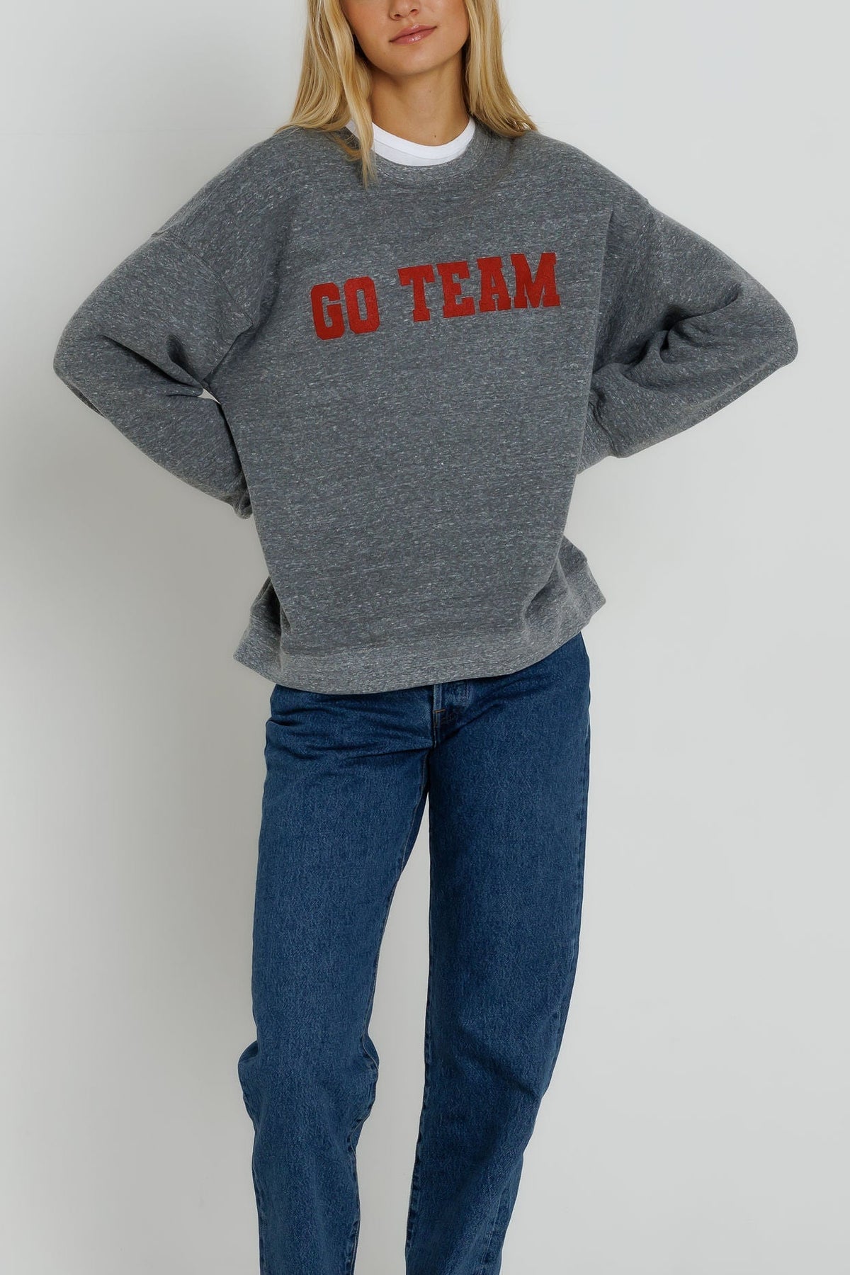Red Go Team Oversized Crew — view 2