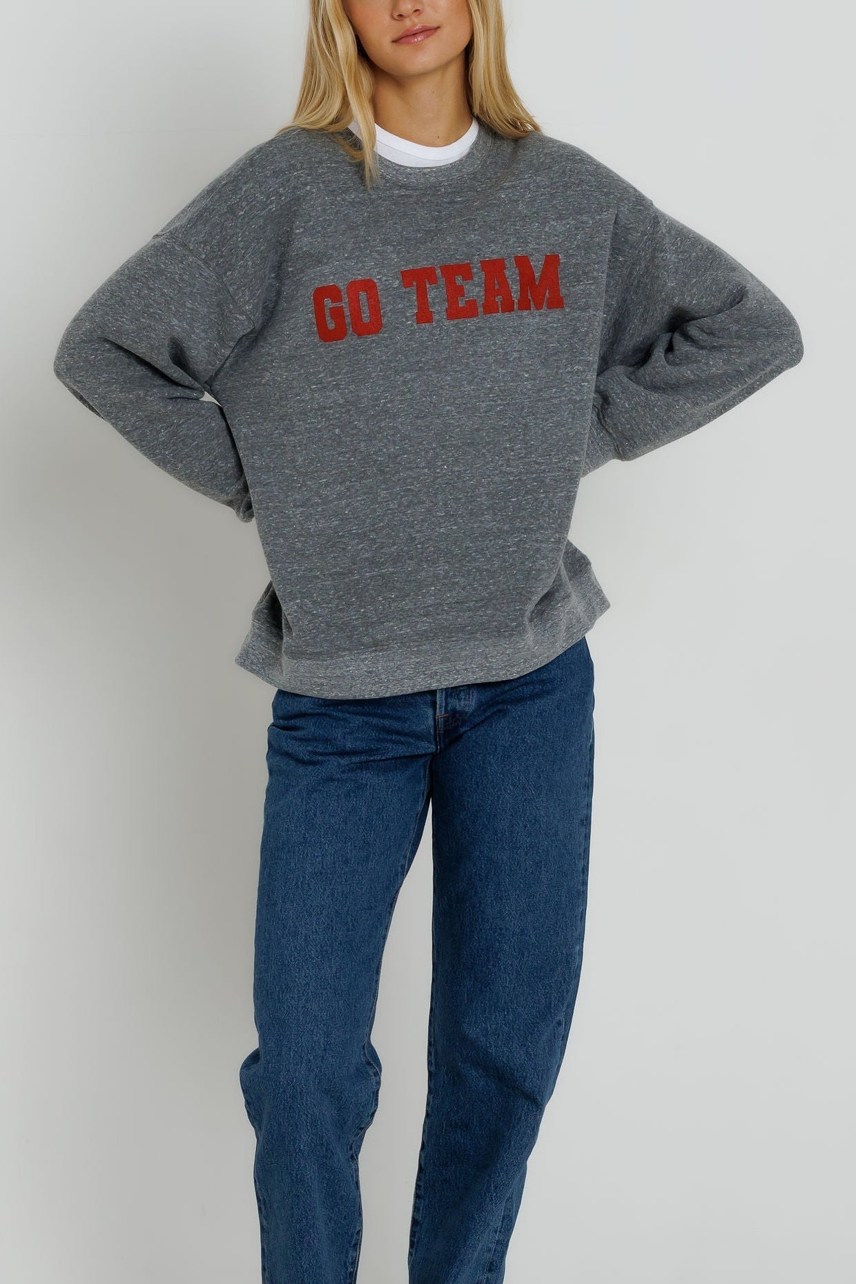 Red Go Team Oversized Crew — view 2
