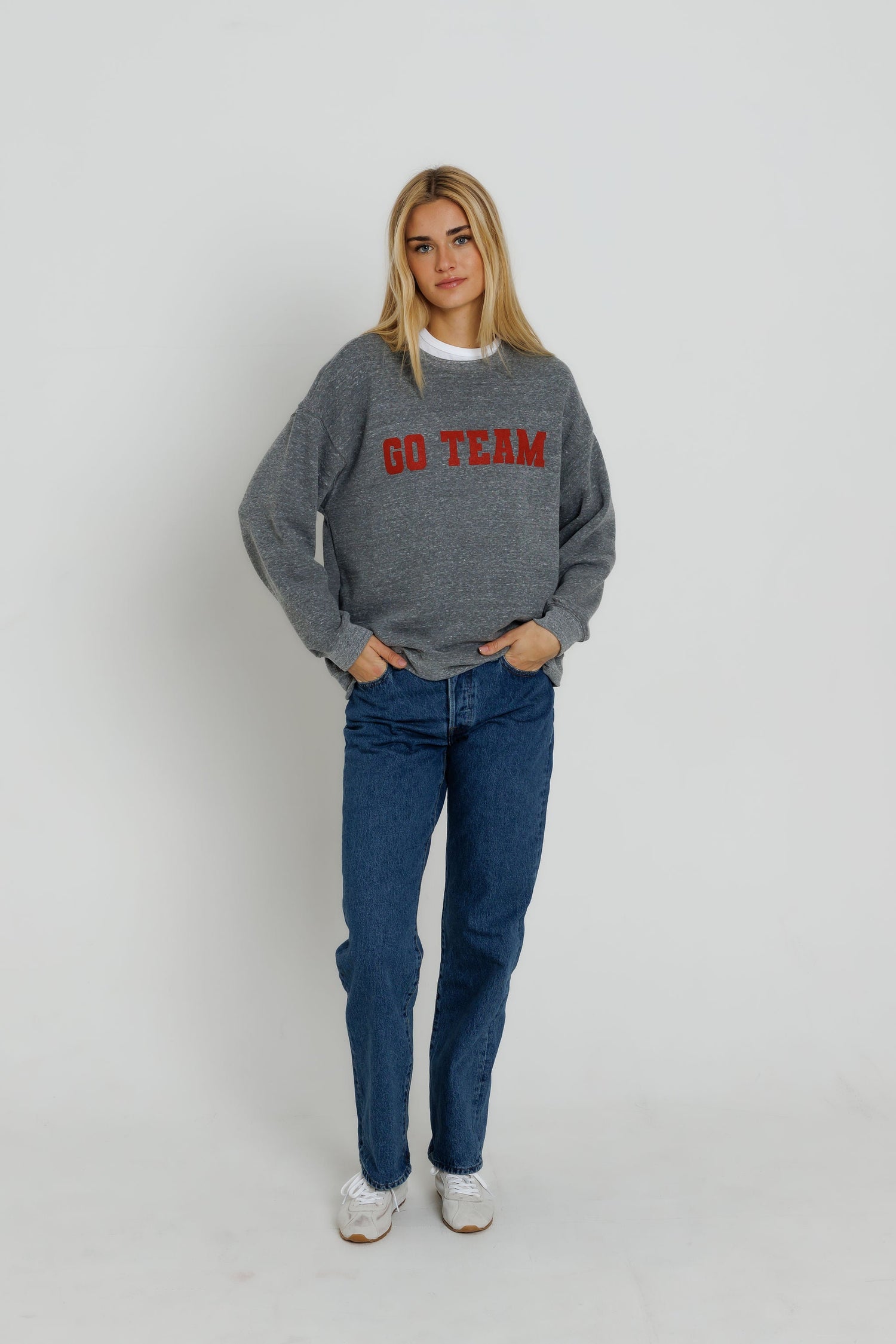 Red Go Team Oversized Crew — view 4