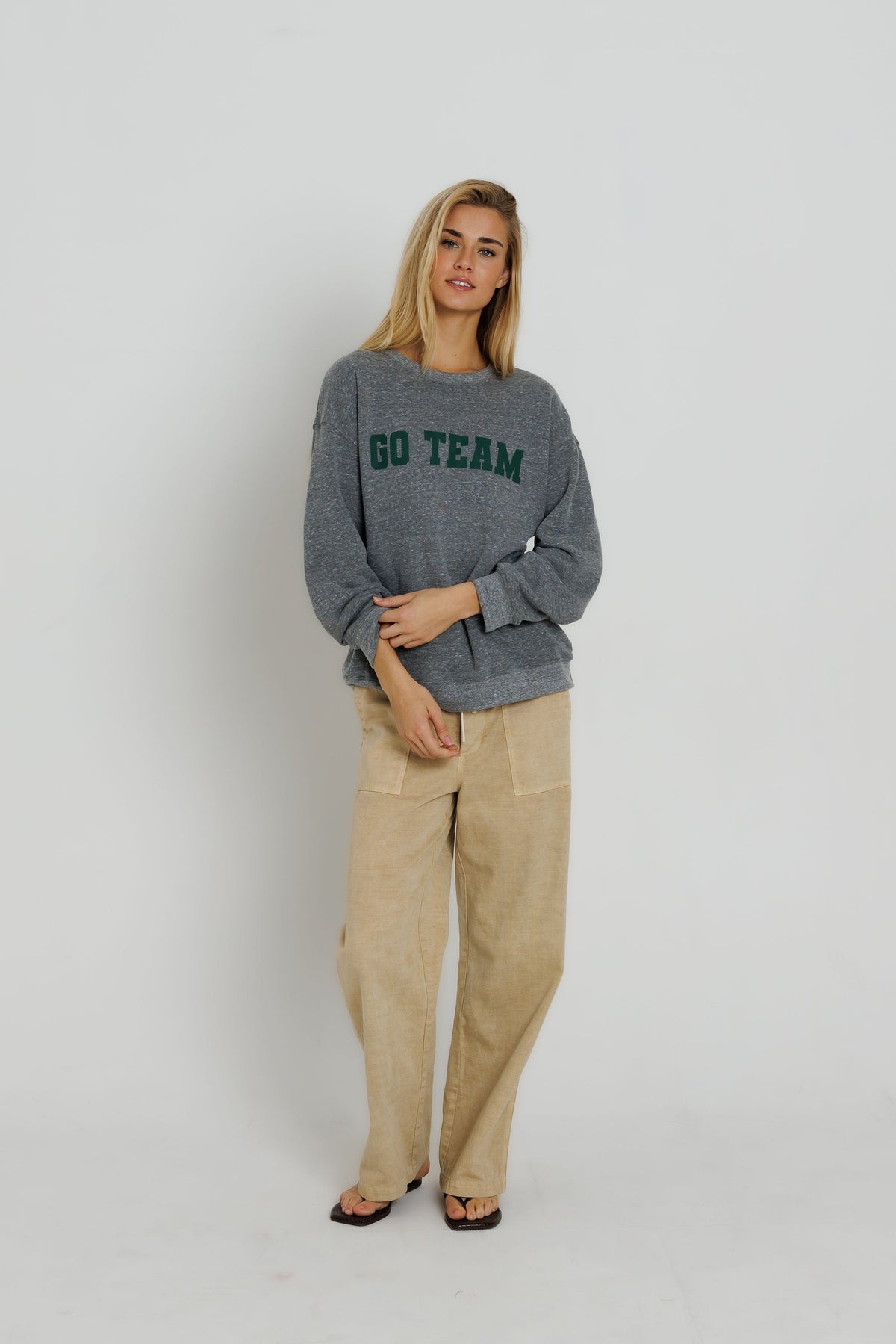 Green Go Team Oversized Crew — view 3