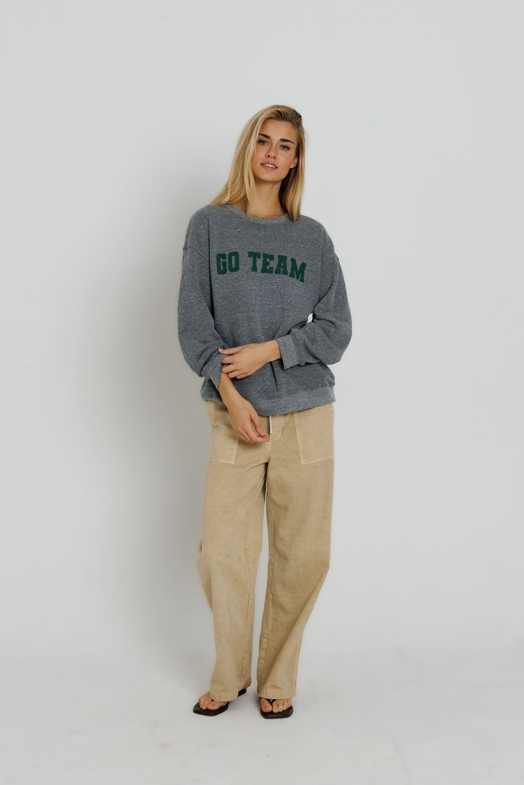 Green Go Team Oversized Crew — view 3