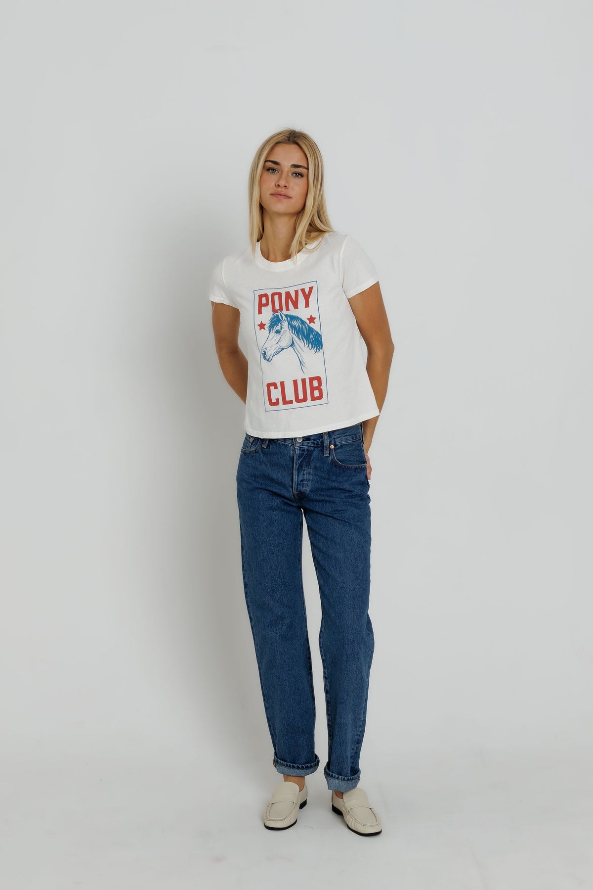 Sunny Somewhere Pony Club Femme Crew tailored feminine fit with cap sleeves western fashion