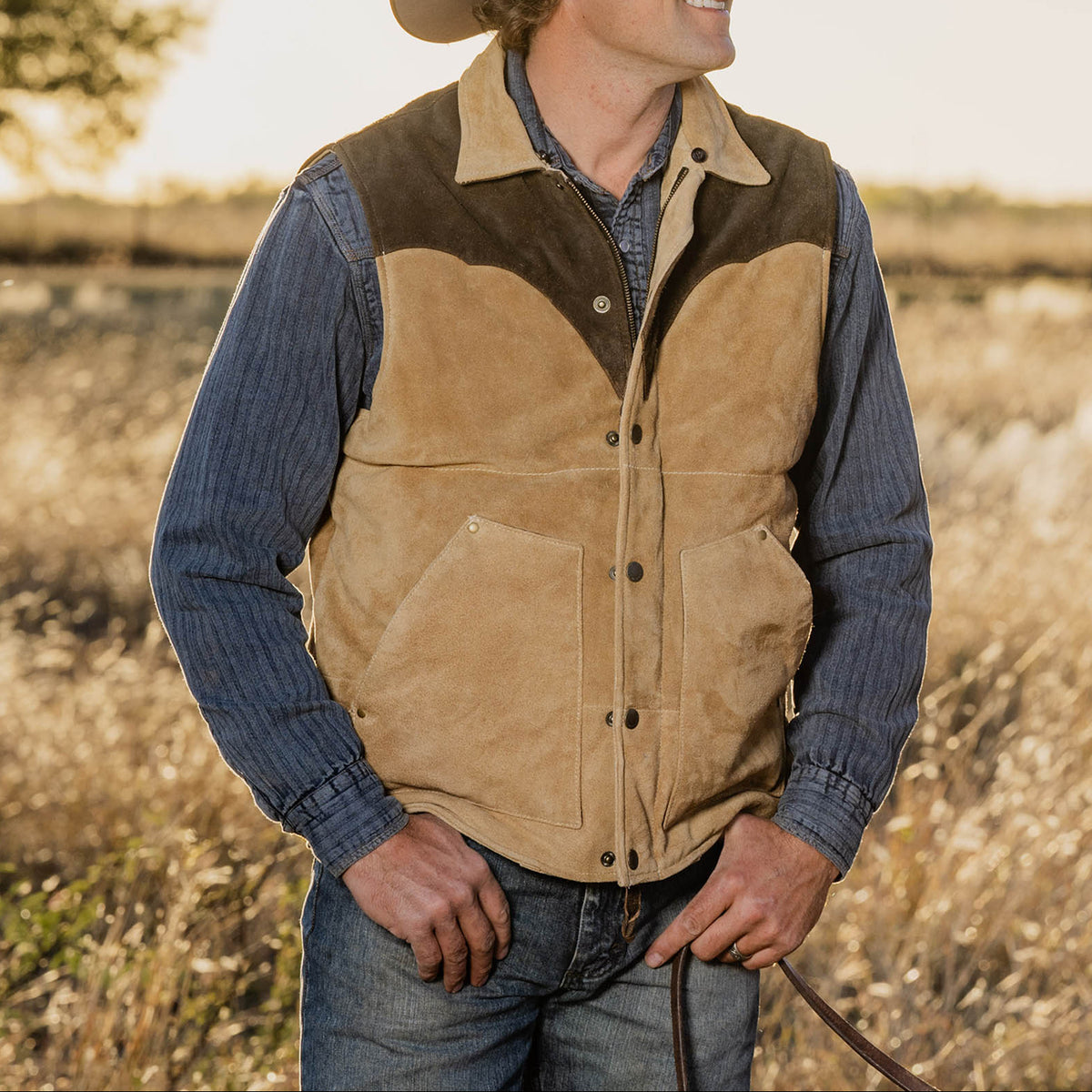 STS Mens Oliver Vest with the Western yoke