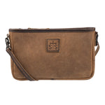 STS Ranch Baroness Claire Crossbody compact genuine full grain leather crossbody bag with zip top closure womens western boutique Utah SKU STS34931 Boltranchstore.com