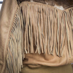 STS Ranch Womens Lettie Palomino fringe accents swinging below genuine cowhide detail womens western clothing