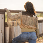 STS Ranch Womens Lettie Palomino statement leather outerwear for fall western nights Utah