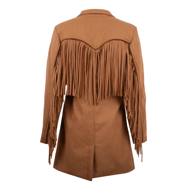 STS Ranchwear Womens Hattie Wool Fringe Coat