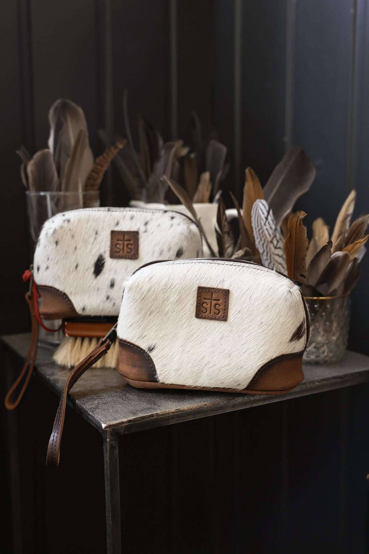 STS Ranch Cowhide Itty Catch All Bag cute western makeup bag cowgirl style sold at Boltranchstore.com