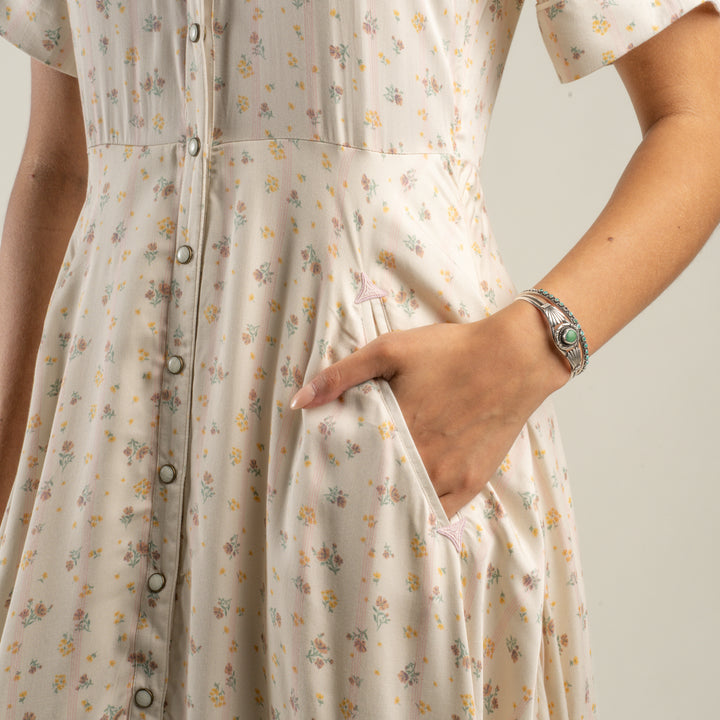 Sendero La Dahlia Dress Antique White