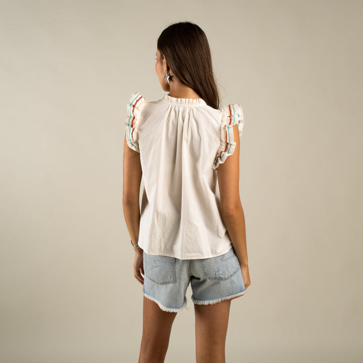 Sendero The Paloma Blouse Vintage White