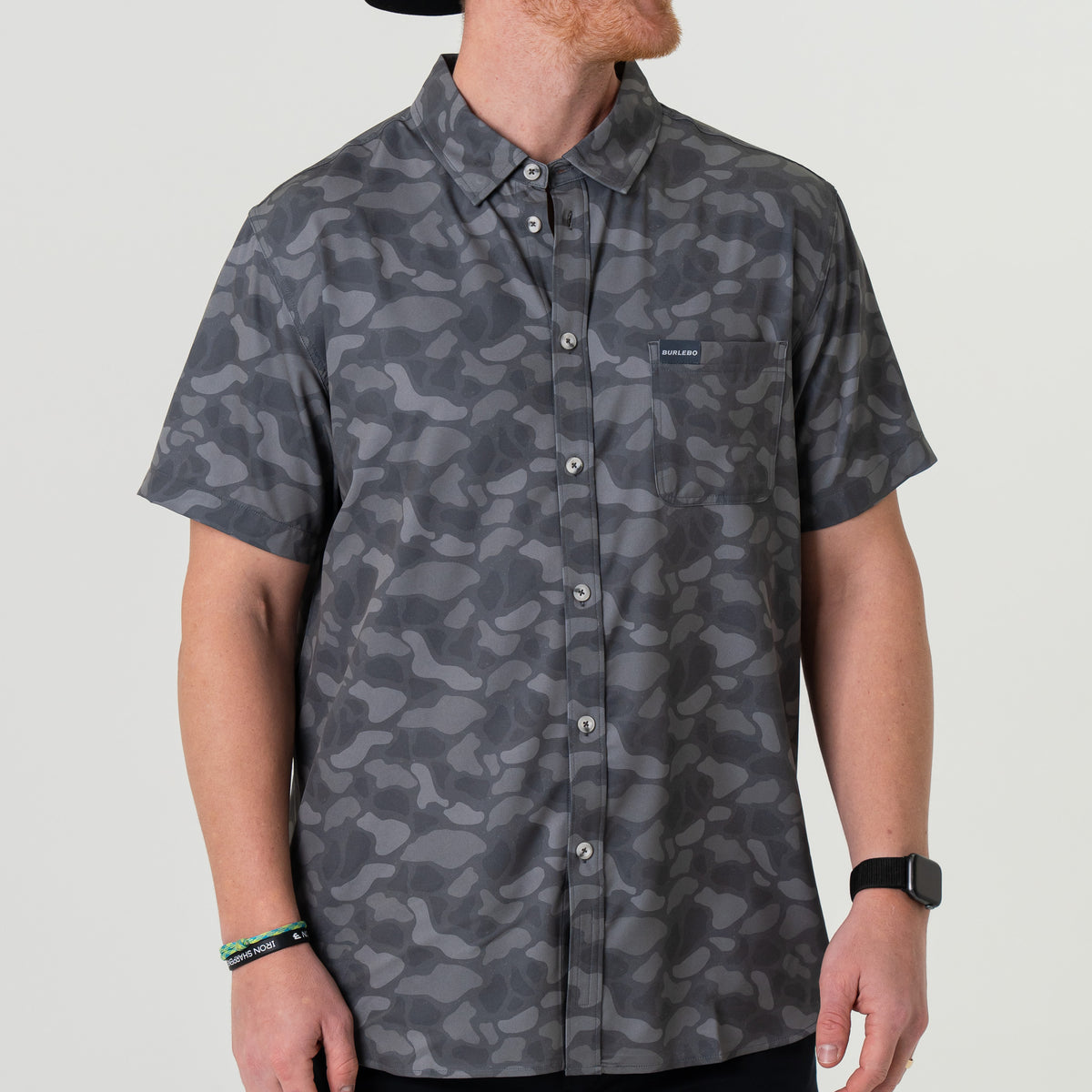 Burlebo Mens Performance Button Up Shirt
