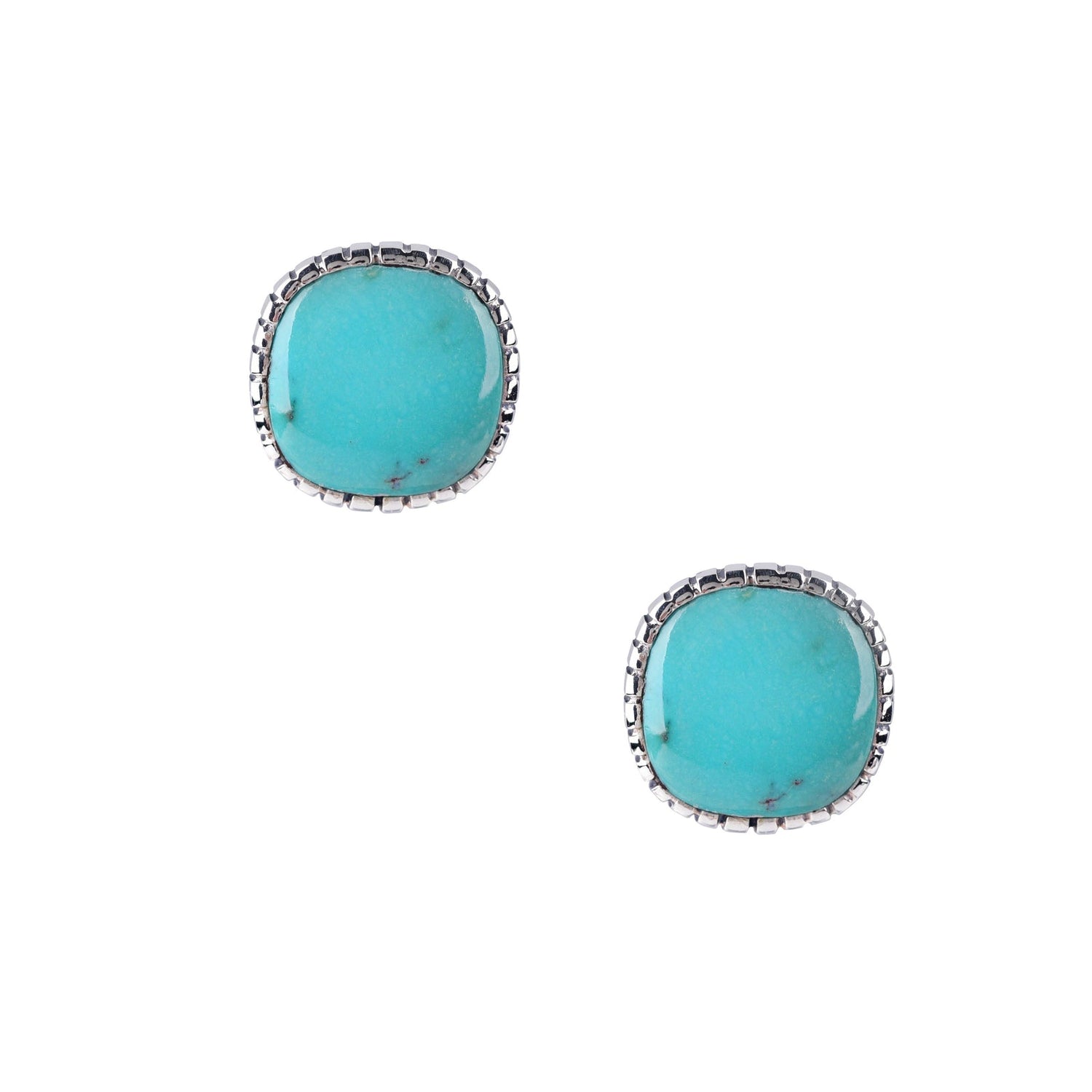 Saguaro Earrings turquoise stud earrings womens jewelry sterling silver western fashion Boltranchstore.com free shipping