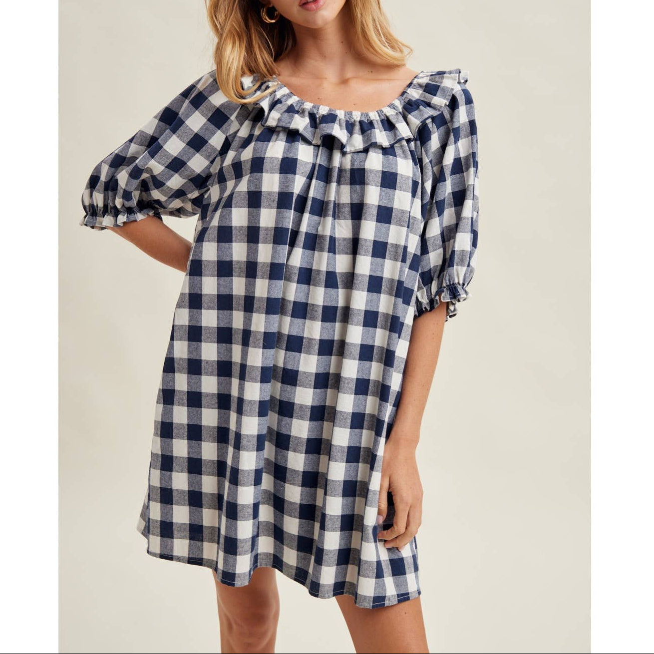 Sam Gingham Ruffle Dress at boltranchstore.com  free shipping in stock womens gingham womens dress 