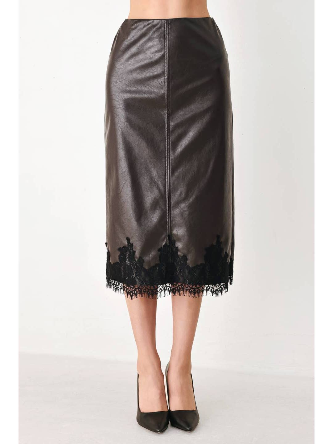 Sandy Faux Leather Pencil Skirt western boutique womens bolt ranch store