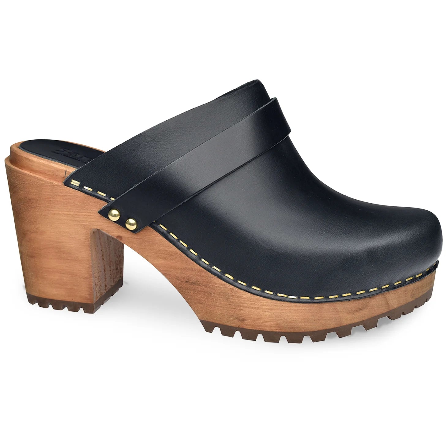 Sanita Peleni Smooth Leather Wedge Clog