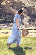 Sanvi Belted Maxi Dress Bolt Ranch Store Womens dresses spring summer flutter dress buy now boltranchstore.com casual everyday wedding blue