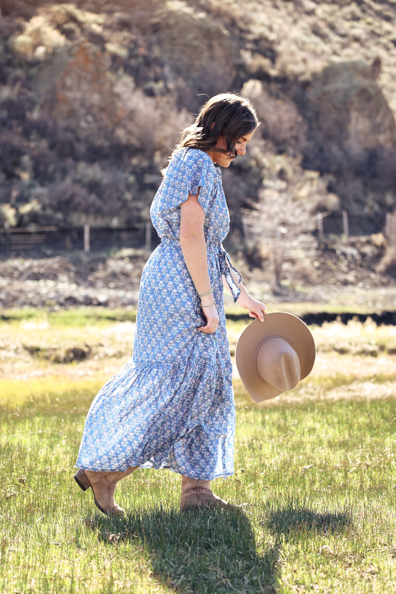 Sanvi Belted Maxi Dress Bolt Ranch Store Womens dresses spring summer flutter dress buy now boltranchstore.com casual everyday wedding blue