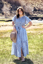 Sanvi Belted Maxi Dress Bolt Ranch Store Womens dresses spring summer flutter dress buy now boltranchstore.com casual everyday wedding blue 