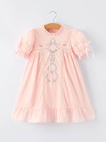 Sarah Little Girls Embroidered Lace Dress shop at boltranchstore.com free shipping baby girl pink embroidered 