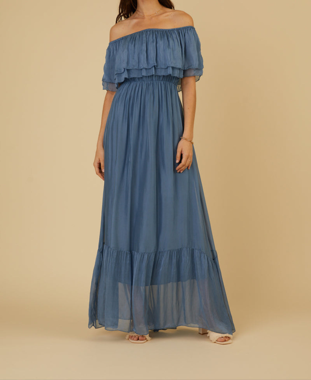 Scandal Italy Laurie Dress fashion summer party womens denim blue formal dress at Boltranchstore.com free shipping