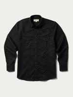 Schaefer Classic Button Down with Snap Shirt in Black a button down collar and snap front with two button down pockets in black at boltranchstore.com