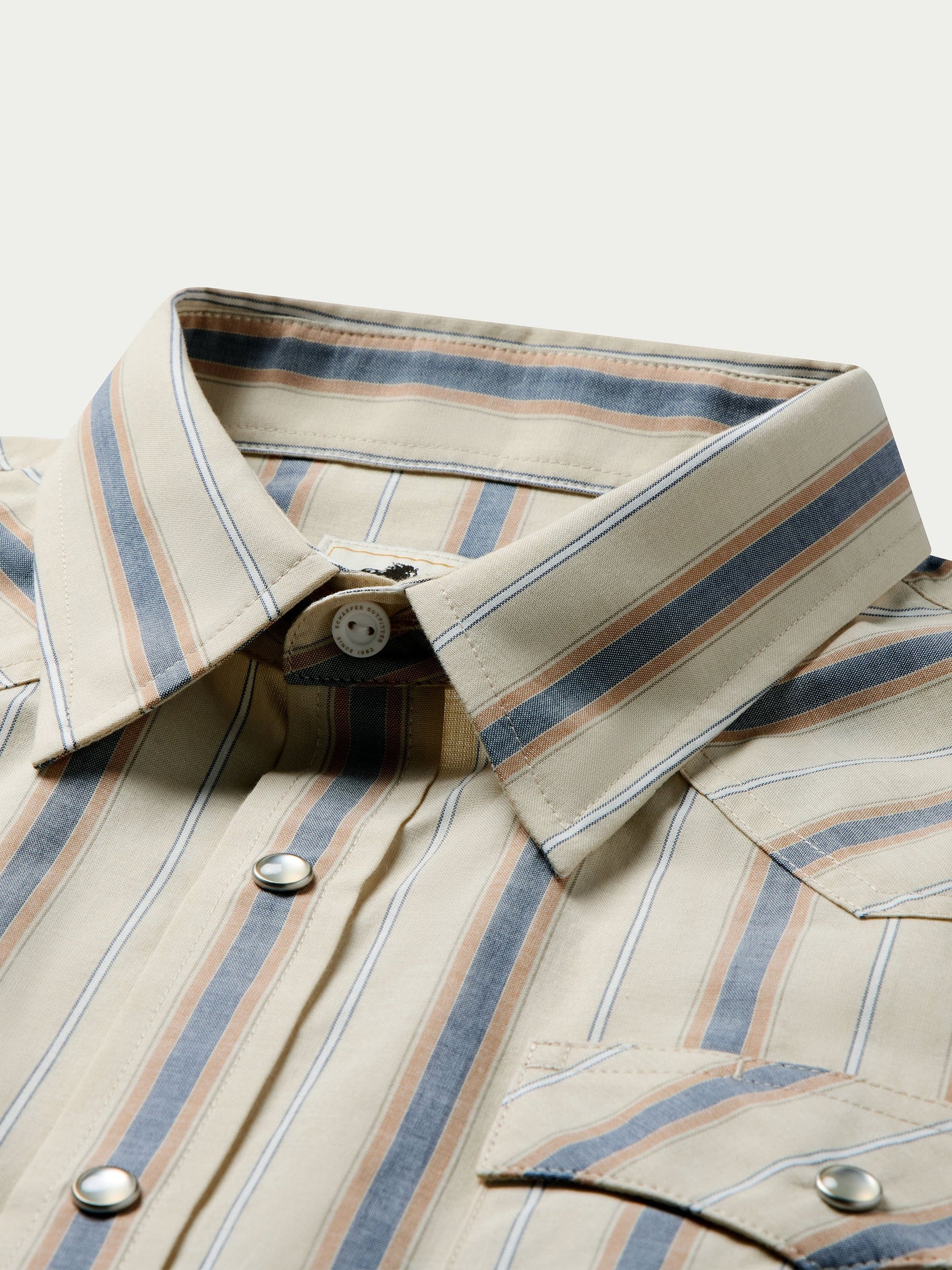 Schaefer Mens Short Sleeve Vintage Cotton Hondo mens stripe western fashion clothing Boltranchstore.com Free Shipping Summer 2026 new