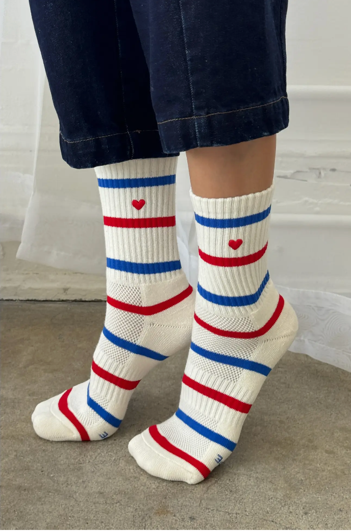 Le Bon Striped Boyfriend Socks