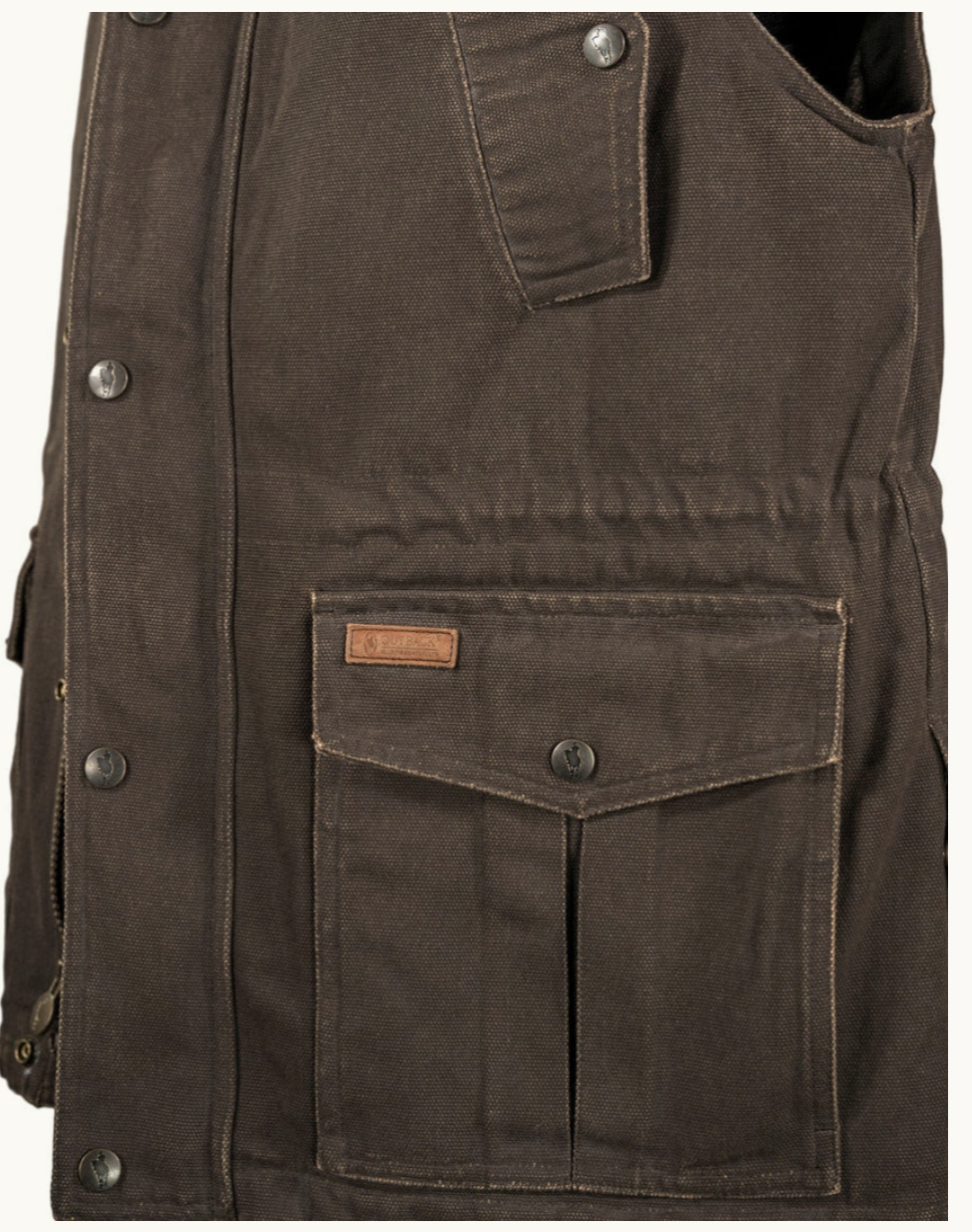 Outback Mens Cattlemen Vest in Brown