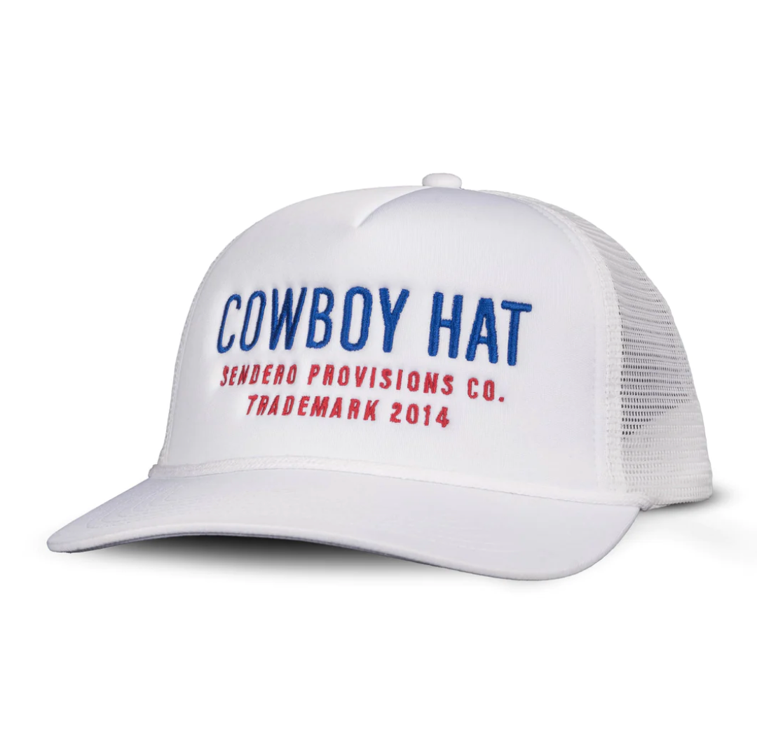 COWBOY HAT - WHITE/RED/BLUE