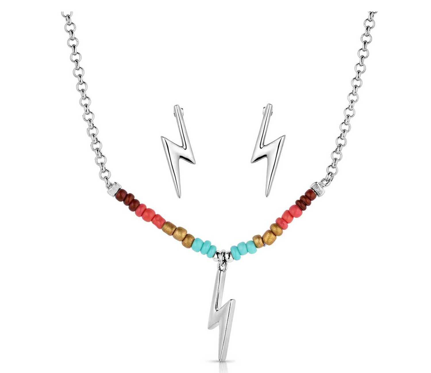 Colorstruck Lightning Bolt Beaded Jewelry Set