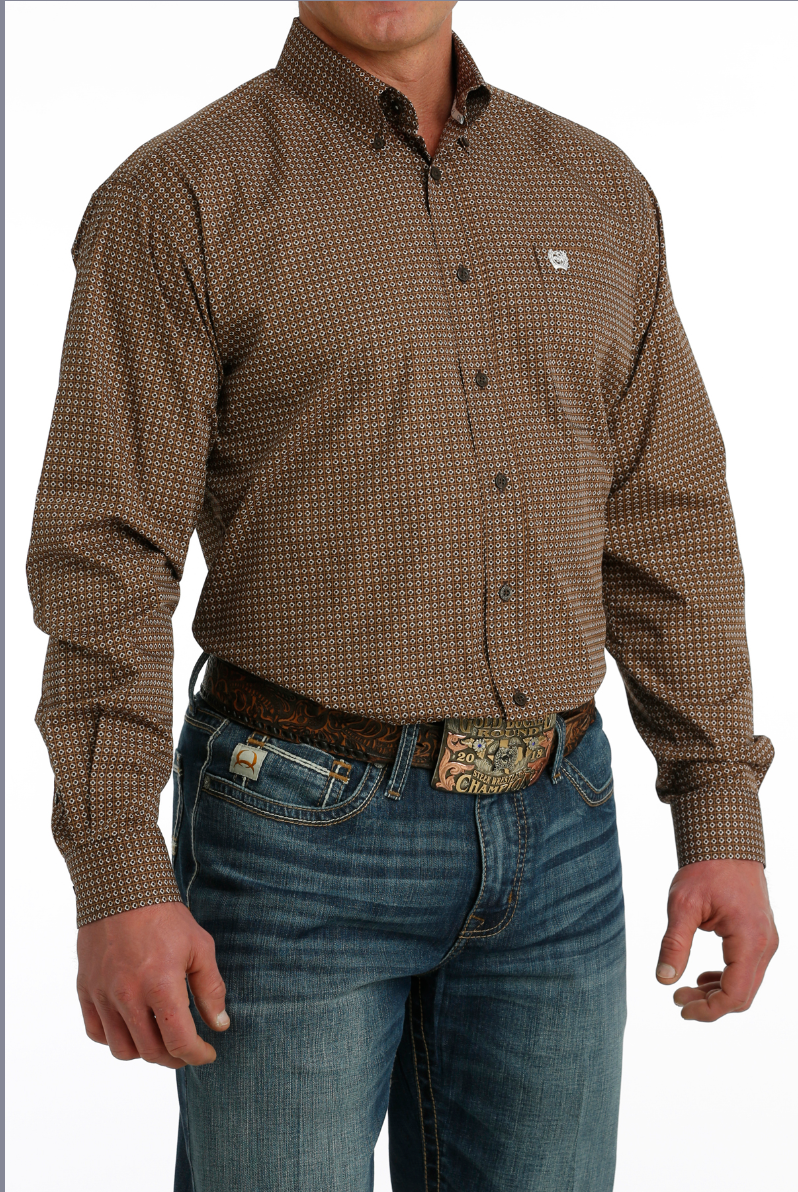 Cinch Mens LS Print Shirt