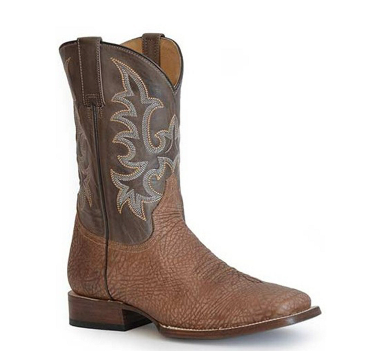 Stetson Obadiah Oiled Bison Western Boots