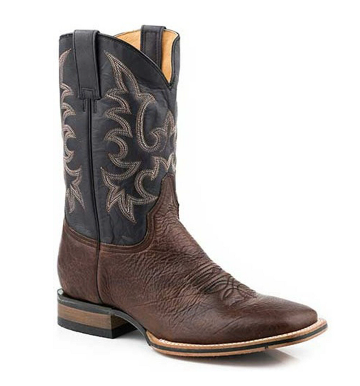 Stetson Mens Obadiah Oily Brown Bison Boot
