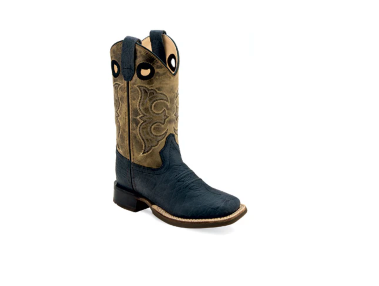 Old West Kids Boot Black & Tan Boots