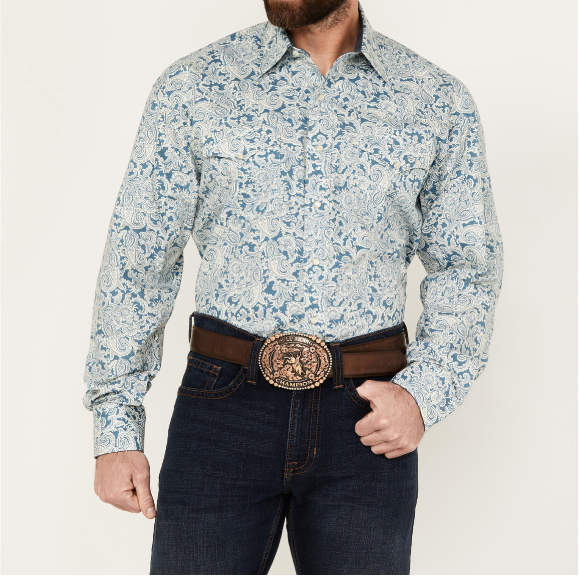 Stetson Mens Paisley LS Shirt