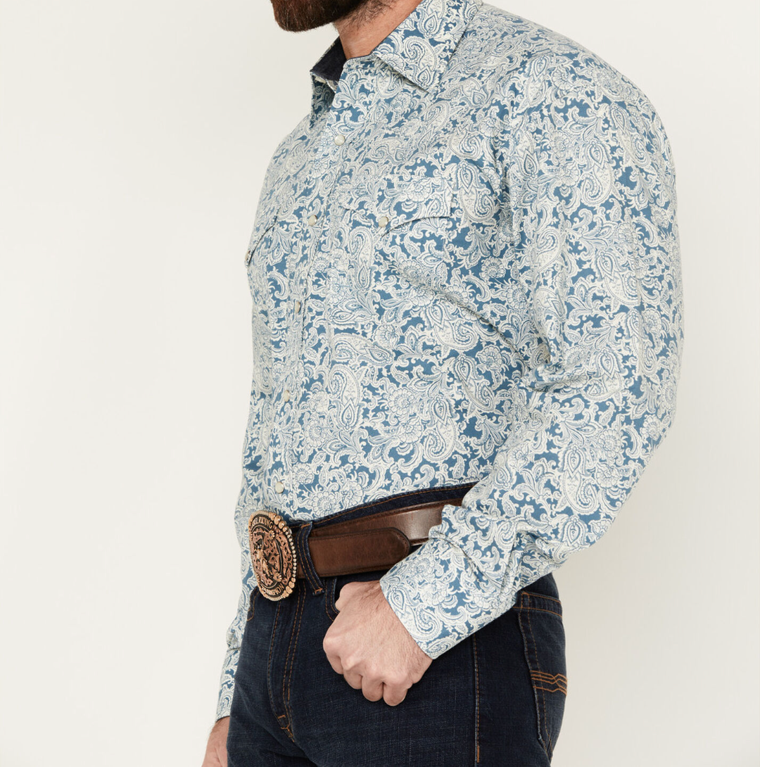 Stetson Mens Paisley LS Shirt