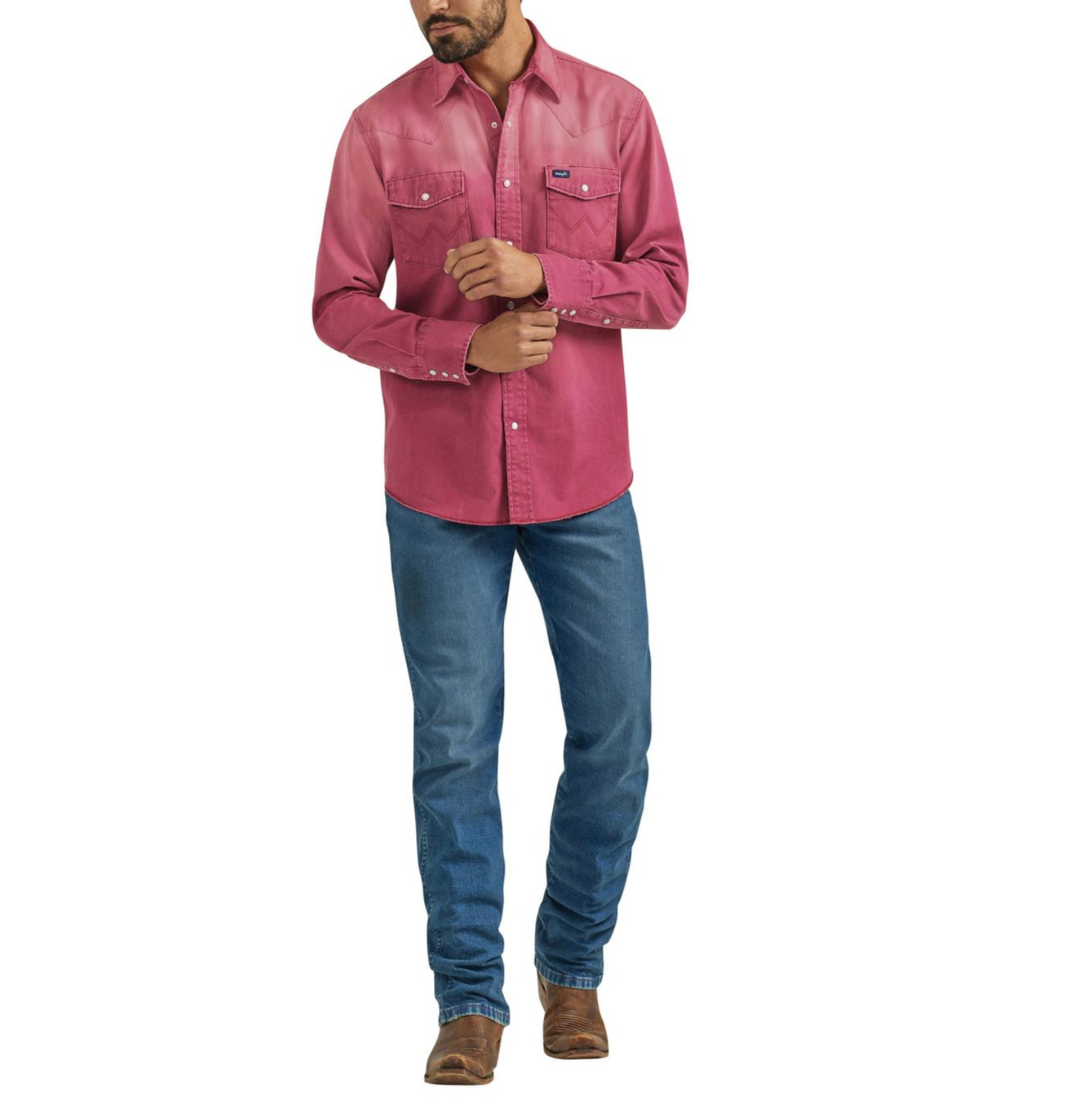 Wrangler Mens Vintage LS Solid Shirt