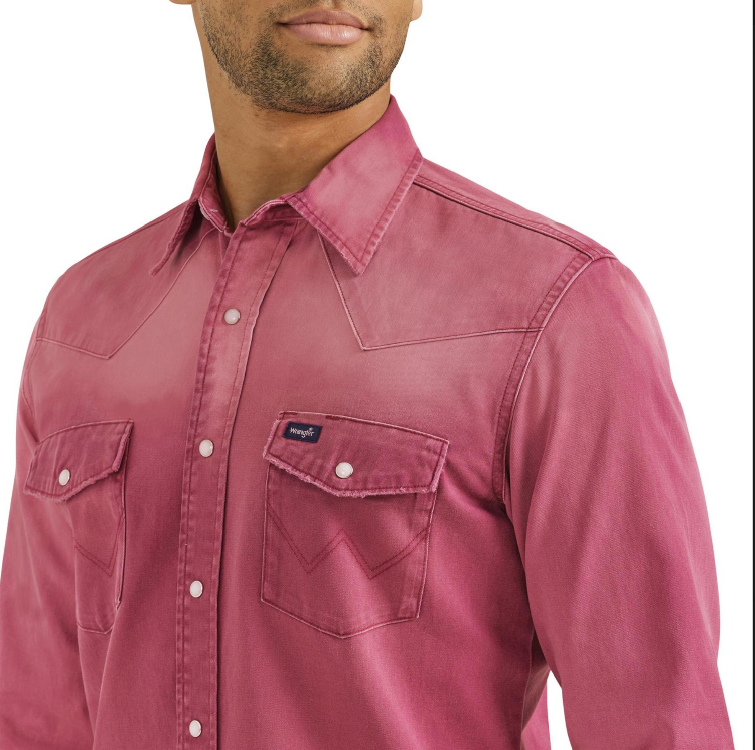 Wrangler Mens Vintage LS Solid Shirt