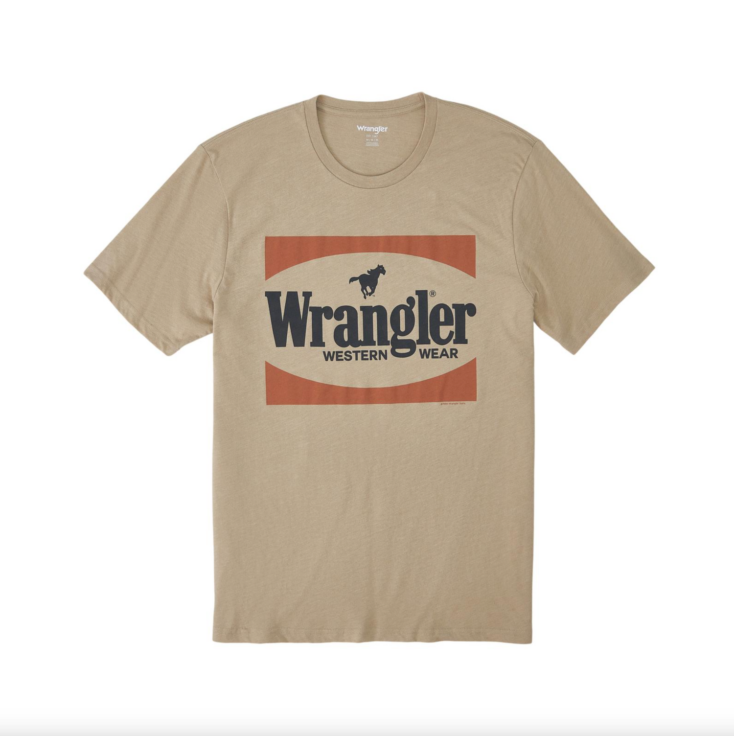 Wrangler Mens SS Tee Shirt- Trench Coat Heather