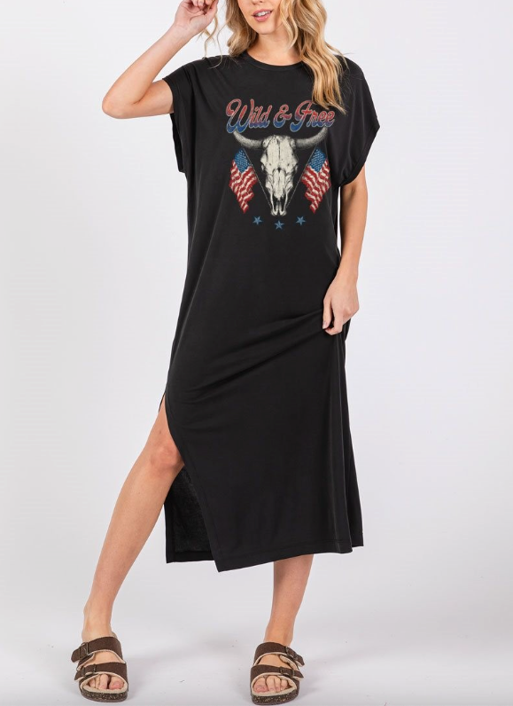 Wild & Free Cattle Americana Dress