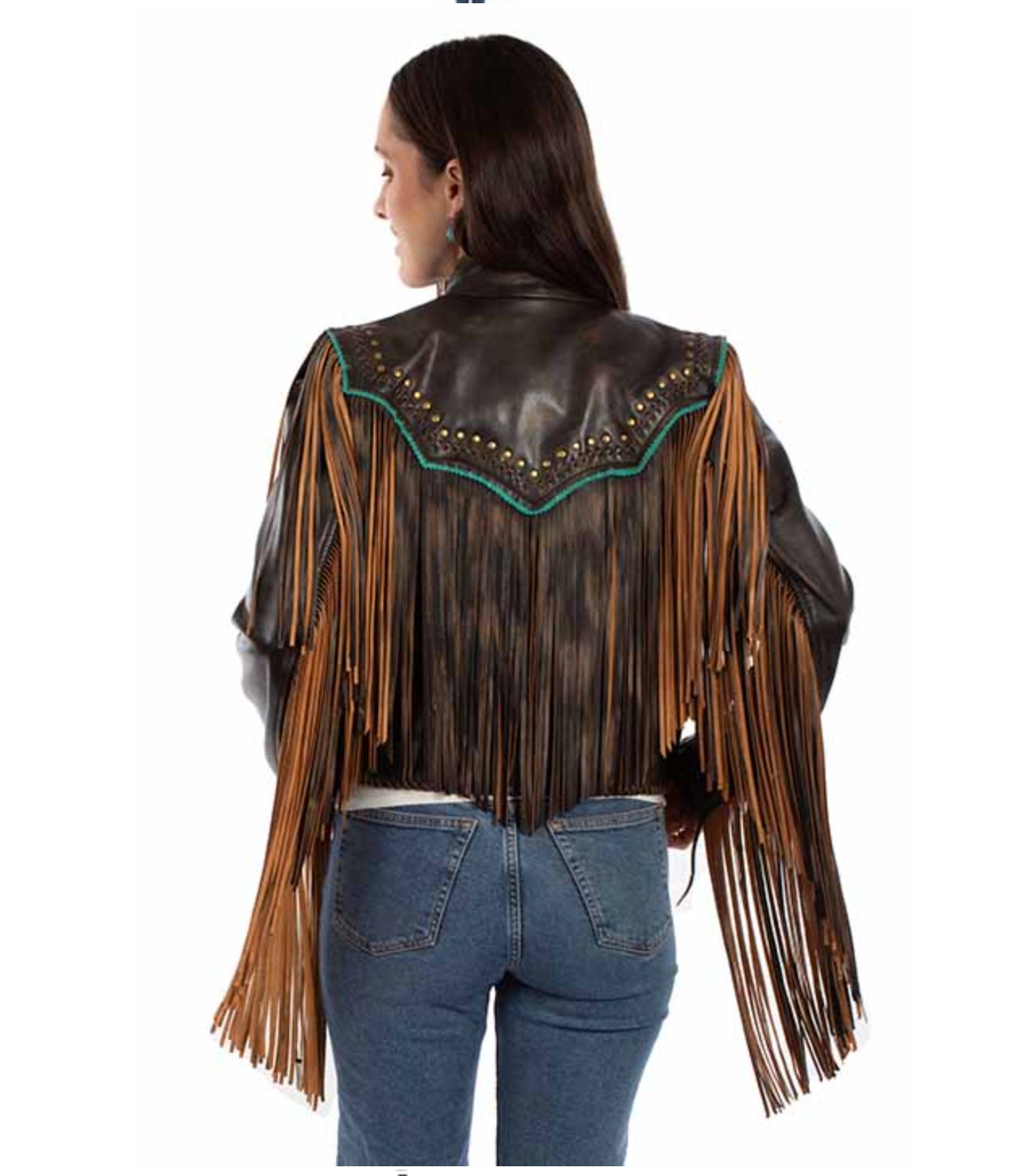 Scully Ladies Fringe Jacket - Vintage Black