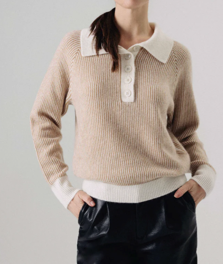 W.Cashmere Leah Polo Pullover