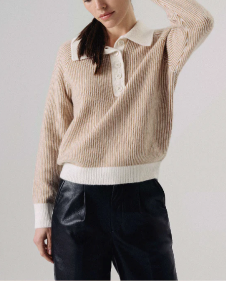 W.Cashmere Leah Polo Pullover