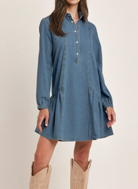 Sierra Babydoll Denim Dress