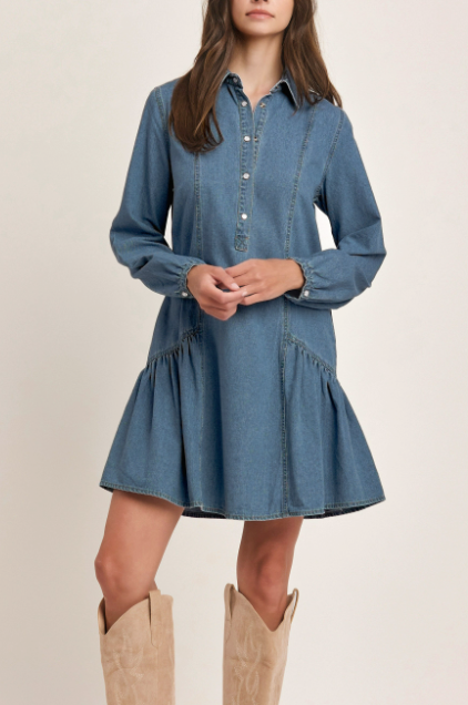 Sierra Babydoll Denim Dress